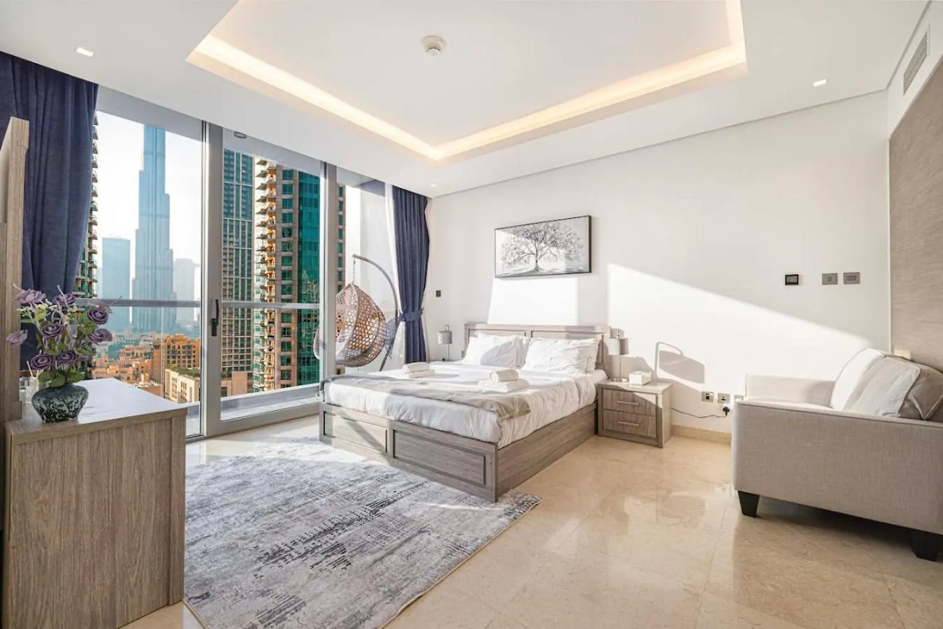 Luxe 1Br Burj View 10 Min Walk To Dubai Mall Apartment